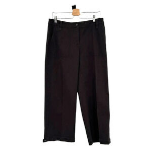 Eileen Fisher Brown Wide Leg Chino Cotton Ankle Pants Size Small *Sample